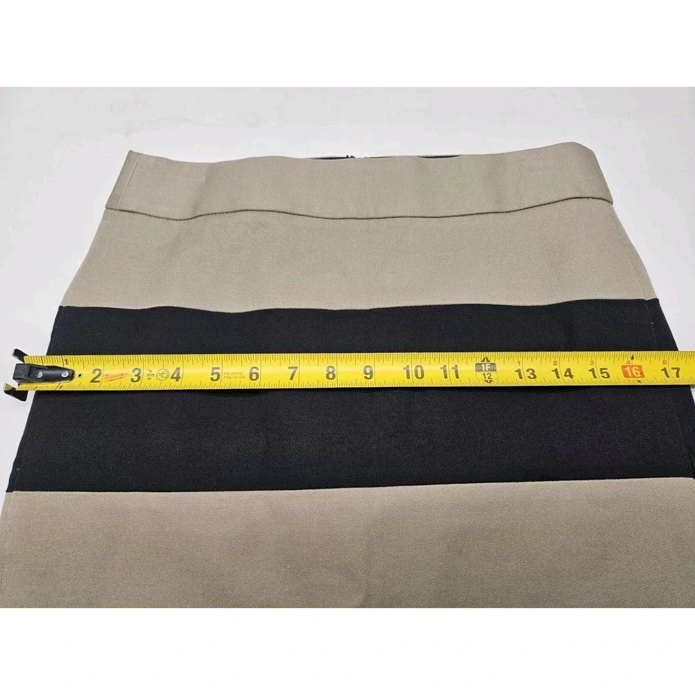 Banana Republic Womens Size 4 Pencil Skirt 1/4‎ Zipper Black Brown Cotton